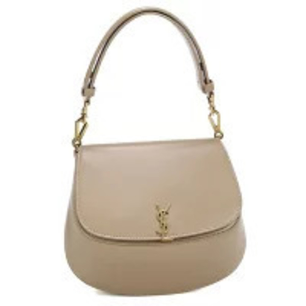 Saint Laurent Shoulder Bag Monogram Voltaire Top Handle Beige Cream Crossbody